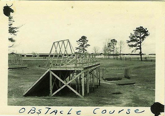 obstacle course at Camp Van Dorn