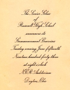 ruth's graduation announcement